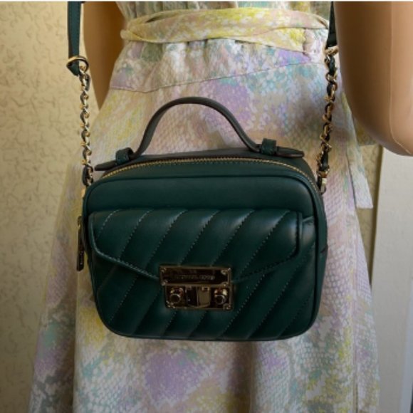 Michael Kors Small Rose Top Handle Leather Satchel - Picture 8 of 16